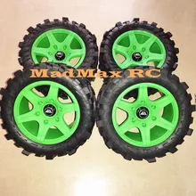 MADMAX колесо шины+ расширенный адаптер противоизносное для TRAXXAS 1/5 X-MAXX 8S зеленый цвет