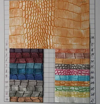 

PU alligator grain leather fabric crocodile skin pattern leather for sofa, handbag, decoration wholesale