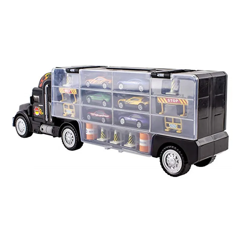 18 в 1 Детская игрушечная машинка-грузовик набор Diecasts и игрушечных транспортных средств развивающие 1:26 транспортные автомобили Перевозчик игрушка для детей мальчиков