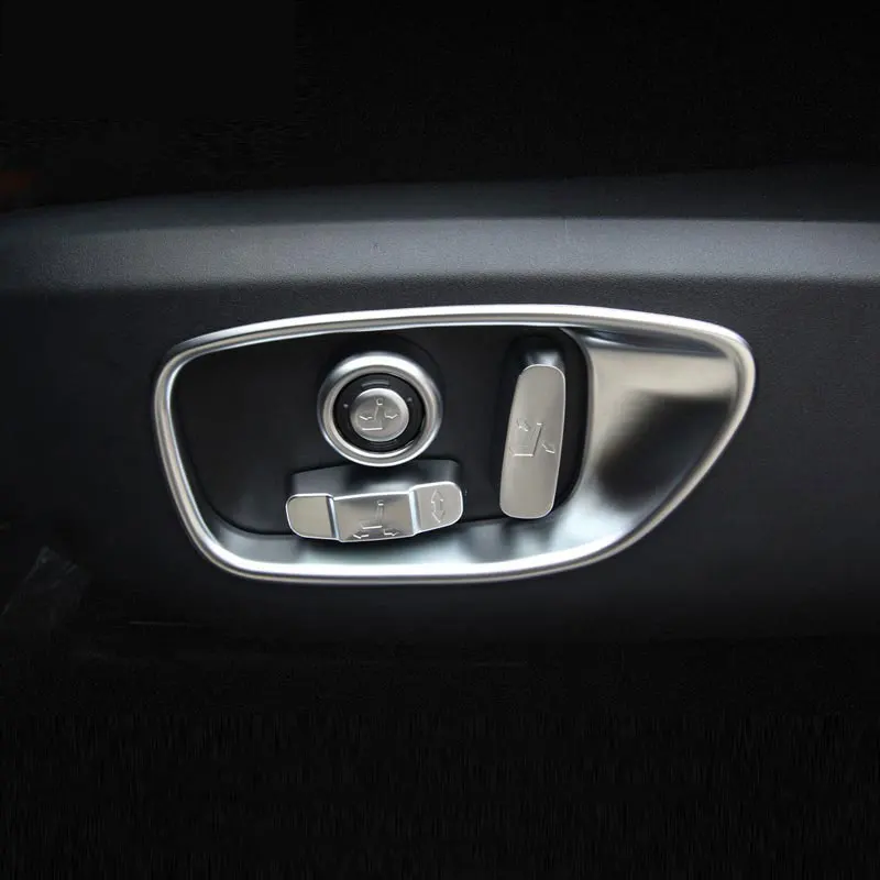 

ABS Chrome Materail Seat Adjustment Button Frame Trim For Jaguar XE/F-Pace XF/XFL 2016
