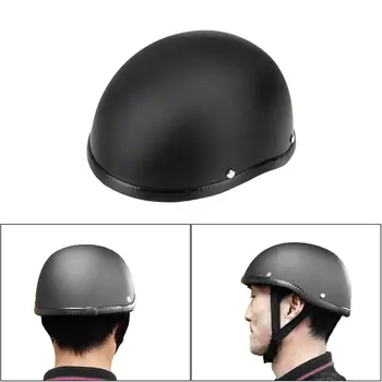

KKmoon Motorcycle Half Open Face Helmet Matt Black Protection Shell Helmet for Scooter Bike
