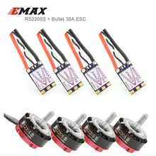4 шт. EMAX RS2205S мотор и 4 шт. BLHeli-S DSHOT Bullet 30A ESC 2300KV/2600KV для QAV250 Mini FPV Quads Multiro