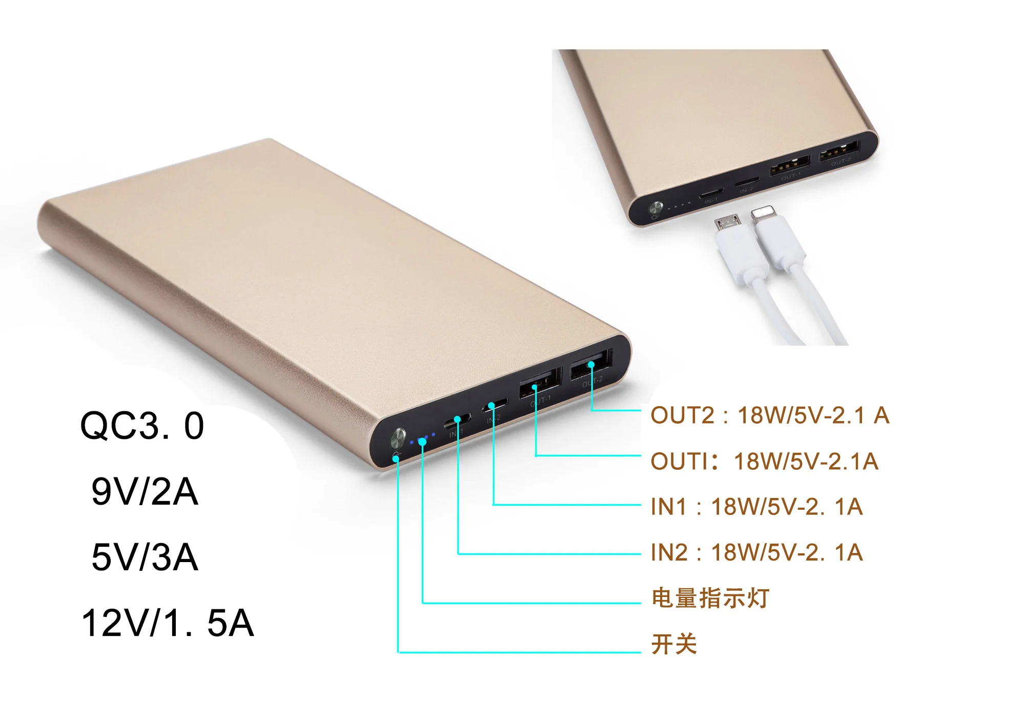 

Mini Power Bank 10000mah for Xiaomi Portable Phone Battery Charger Mobile External Battery to MI Iphone XS Max 7 8