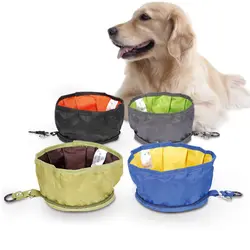 Складной собачья миска для воды Еда сумка для хранения закуски для домашних животных лоток напиток водонепроницаемый Оксфорд ткань
