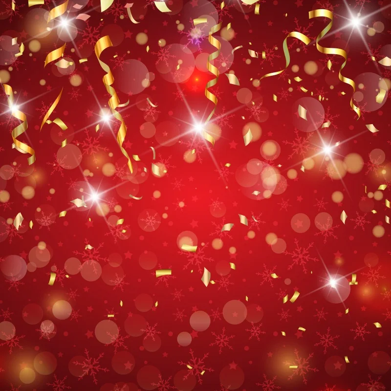 

Laeacco Red Glitter Polka Dots Ribbons Birthday Party Celebration Snowflake Child Backdrops Photo Backgrounds Photocall Studio