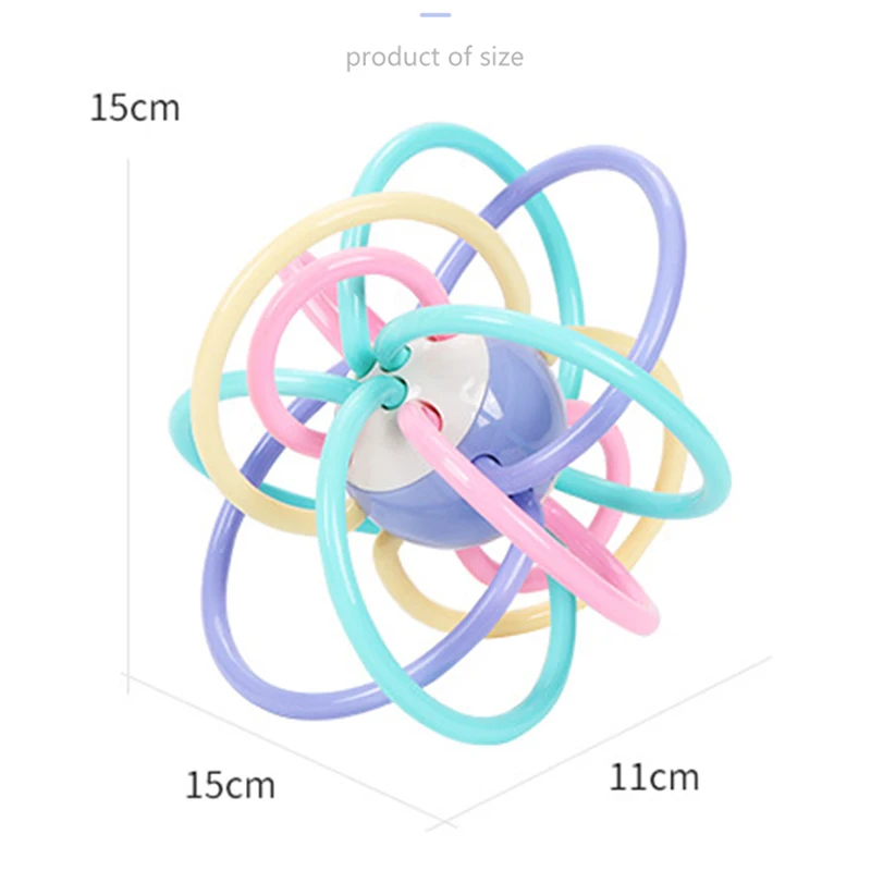Младенческие молярные игрушки шарик-грызунок безопасный материал может кусать Манхэттенский мяч Прорезыватель Детские молярные палочки твердые игрушки с зубами для ребенка