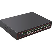 Металлический 10/100 м 52 в стандартный 10 портов RJ45 Vlan функция POE сетевой lan концентратор переключатель ip-камеры коммутатор