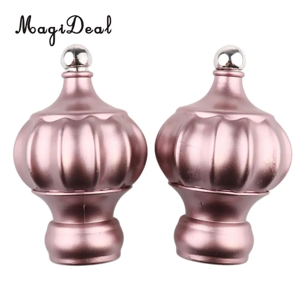 2Pcs Window Curtain Rod Ends Finals Drapery Drape Pole Heads Caps fit