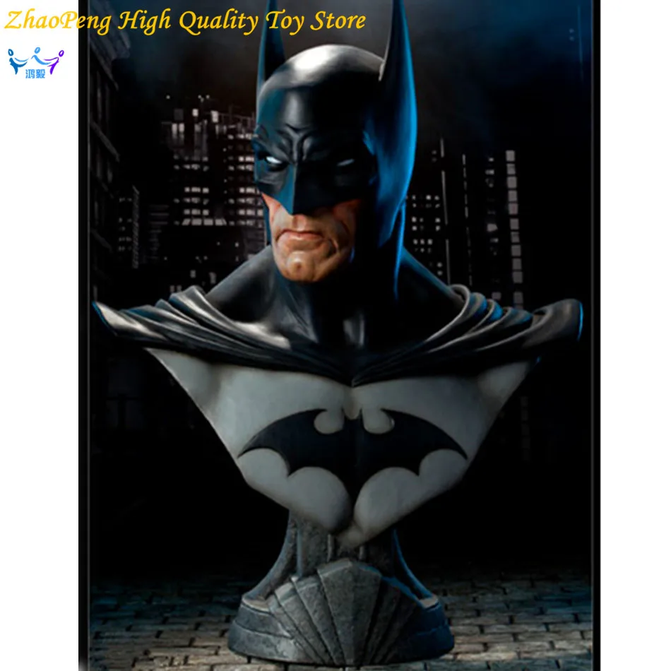 

Free Shipping DC Anime Batman Statue Dark Knight Rises Bust Justice League Superhero Action Figures Collection Toy FB196