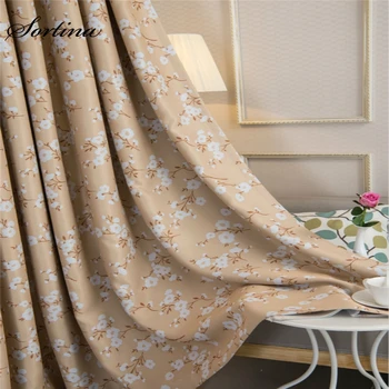 

Room Window Blackout Curtains Short Ready for Bedroom Living Room Door Roman Green Curtain Tulle Kitchen Flower Printed Drapes