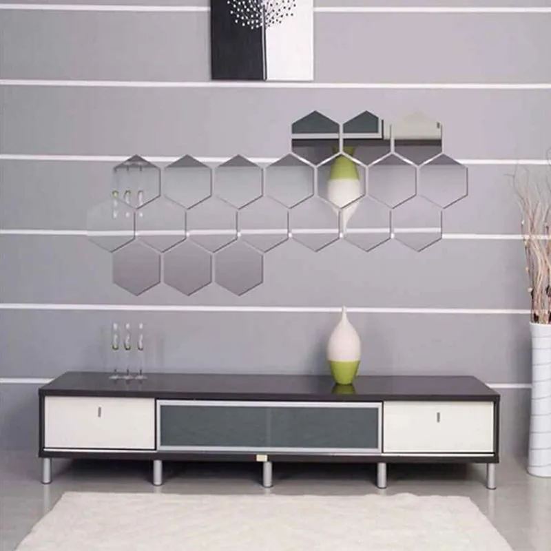 Online kaufen groÃhandel hexagon spiegel fliesen aus china hexagon ...