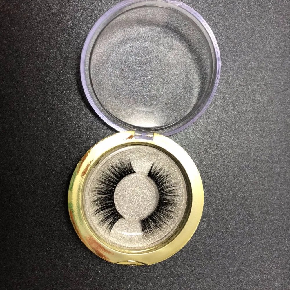 

Seashine 20 pairs faux 3d mink eyelashes extension false 100% handmade with gold round box 3d mink eyelashes extension