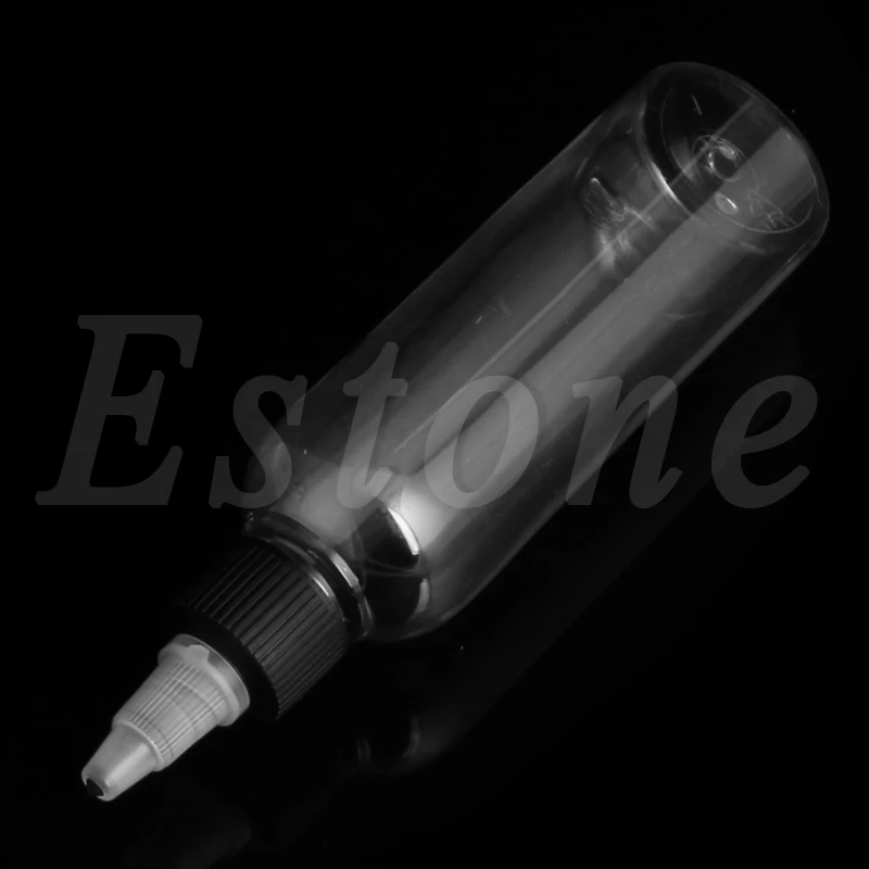 

120mL 1pc Plastic Empty Tattoo Ink Pigment Bottles Supply Twist Top Cap