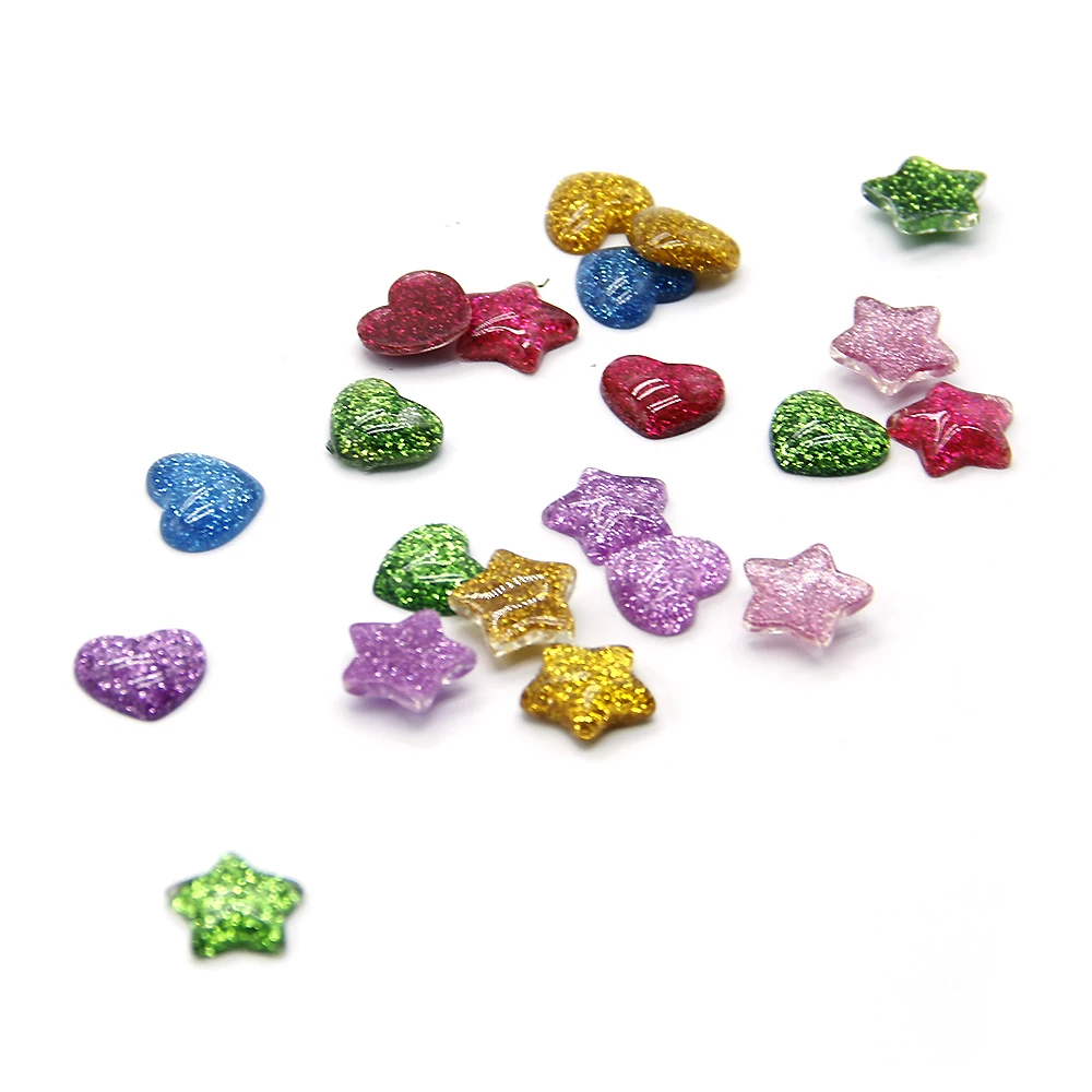 

David accessories Heart Star Plastic Planer 3D Resin Bow-know DIY Accessories Scrapbooking Craft Handmade Decorative,5Yc5344