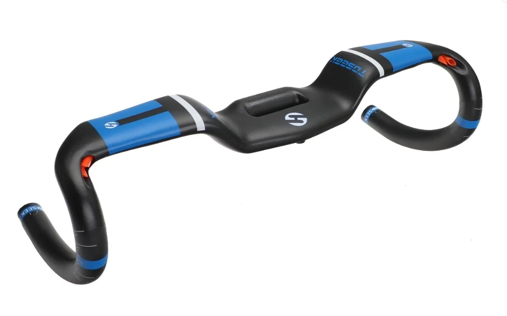 Новинка года TOSEEK синий логотип UD полностью из углеродного волокна, велосипедный руль, Запчасти для Дорожные велосипеды 380/400/420/440 мм