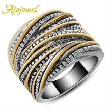 Ajojewelry – bague géométrique Punk pour hommes, grand bracelet en métal, bijoux tendance