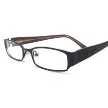 Лаура Фея Мода нержавеющая сталь очки для женщин цветок резные гибкие петли элегантные оптические очки для зрения