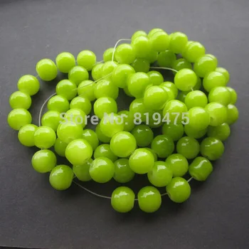 

(70pieces /lot) 10mm Glass beads Round Olive Green Color for jewelry making