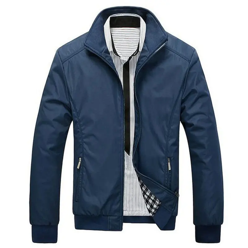 BOLUBAO модные брендовые Для мужчин Куртки Новые однотонные Цвет Slim Fit Высокое Качество Для мужчин куртки мужская повседневная куртка пальто - Цвет: Blue