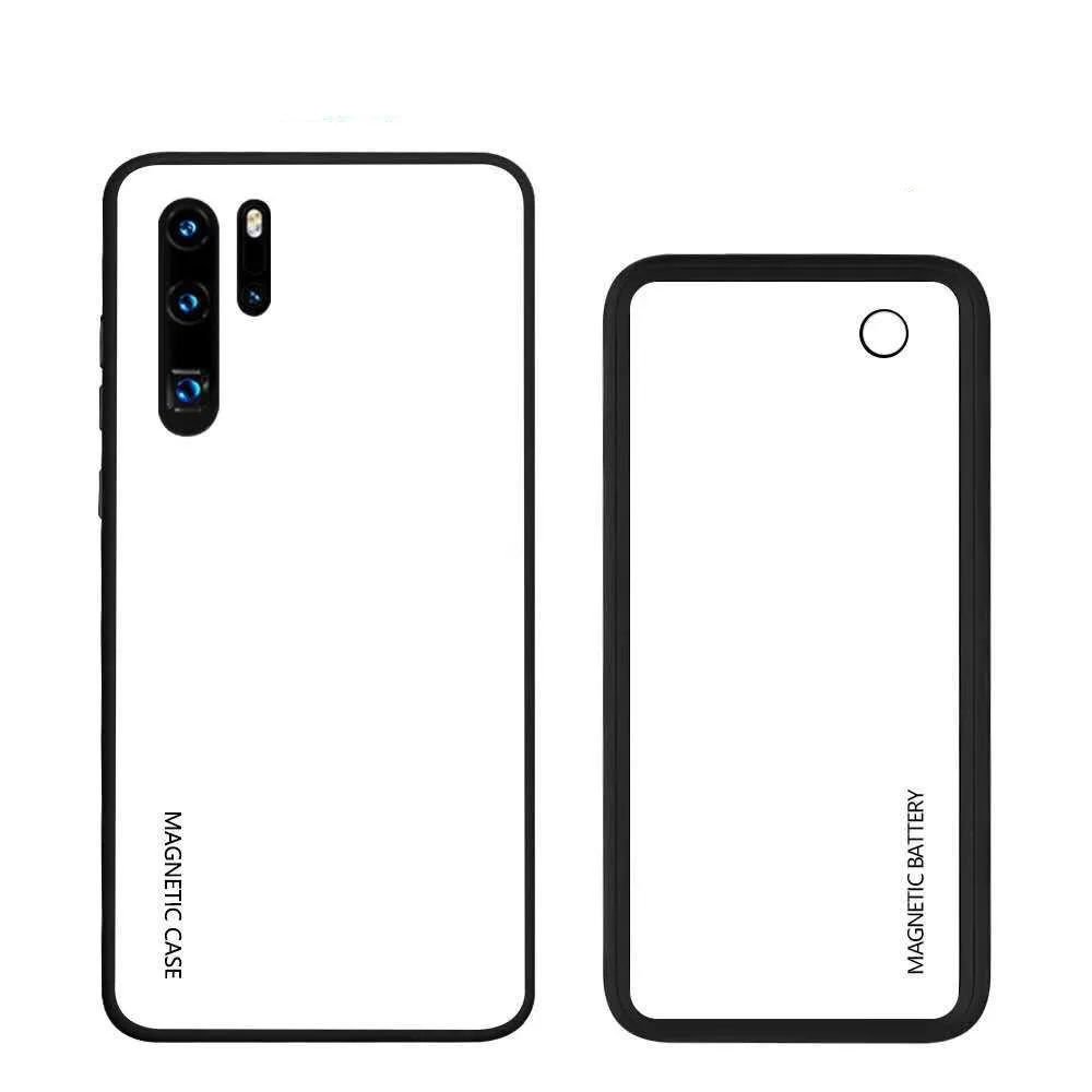 Беспроводное зарядное устройство чехол s для huawei P30 Pro power чехол 5000mAh Беспроводная зарядка запасной внешний аккумулятор крышка расширенная батарея - Цвет: White