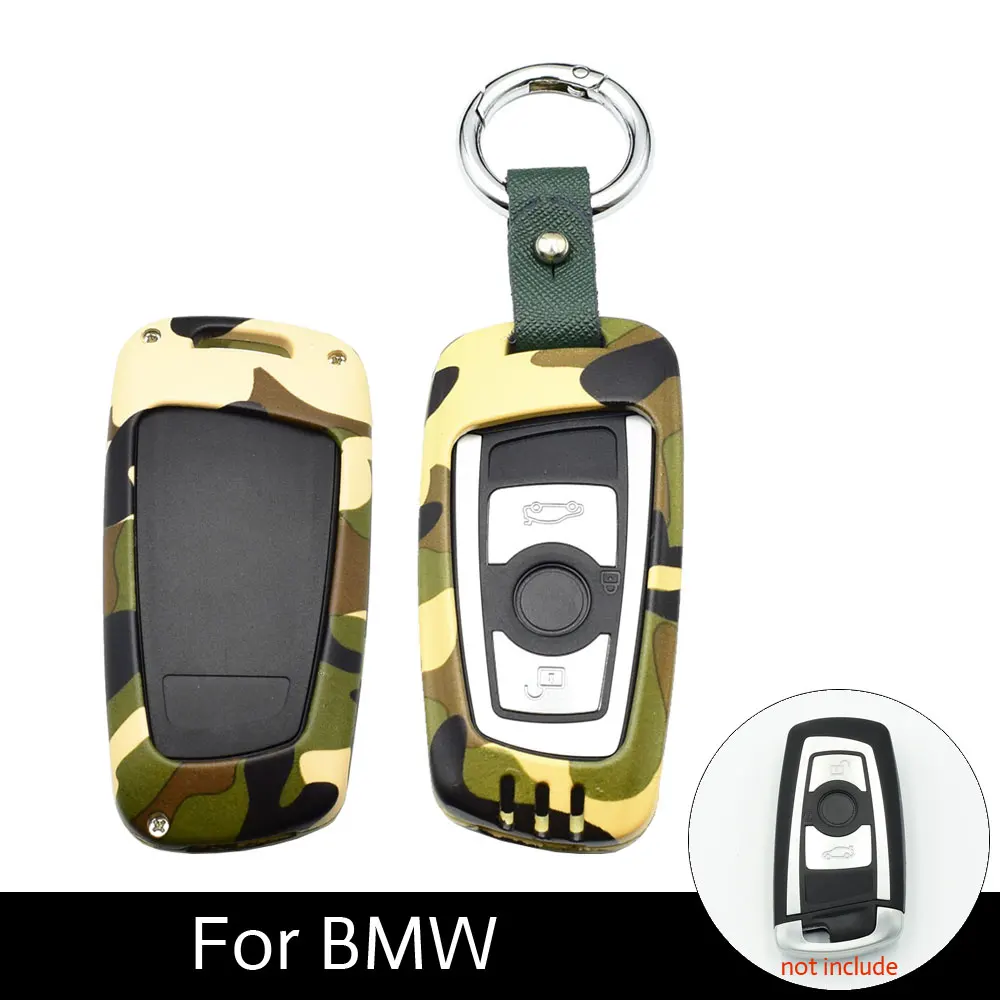

ATOBABI Camo Pattern Zinc Alloy Car Key Cases Cover Fob Frame For BMW 520 525 730li 740 118 320i 1 3 5 7 Series X3 X4 M3 M4 M5