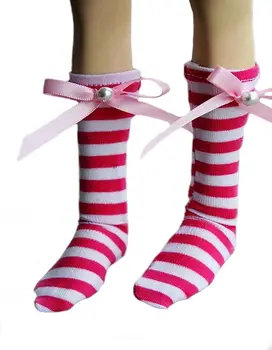 

[wamami] 11# Pink Stripe Socks/Stockings 1/6 SD DOD BJD Dollfie