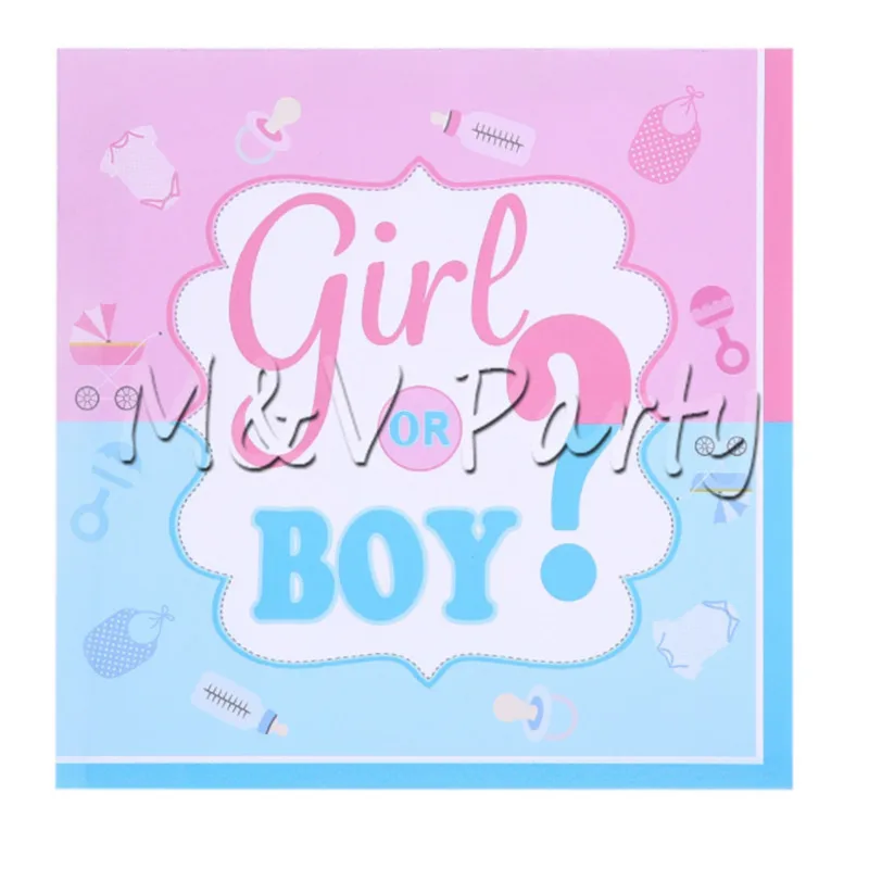 Пол выявить для вечеринки одноразовые Tableaware Boy Blue& девушка розовый вечерние Baby Shower вечерние украшения поставки