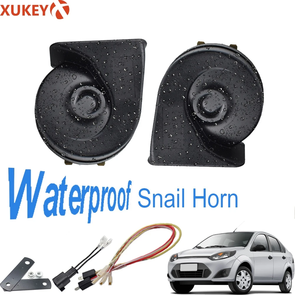 High and Low Tone Snail Horn Loud Dual Waterproof 12V 110-125dB Car For Fiesta 2008 2009 2010 2011 2012 2013 2014 2015 2016 2017