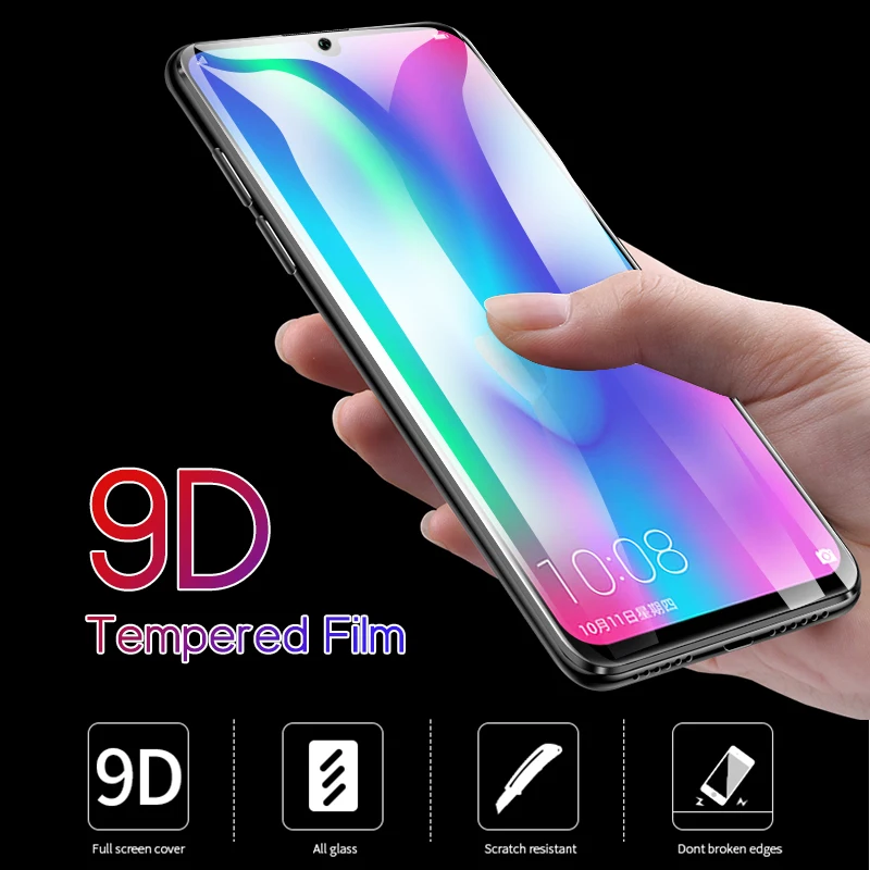 

9H Safety Full Coverage Tempered Glass Film For Huawei Honor 10 Lite 8S 8A 8C 7C 7A Pro Y5 Y6 2018 Y7 2019 Screen Protector