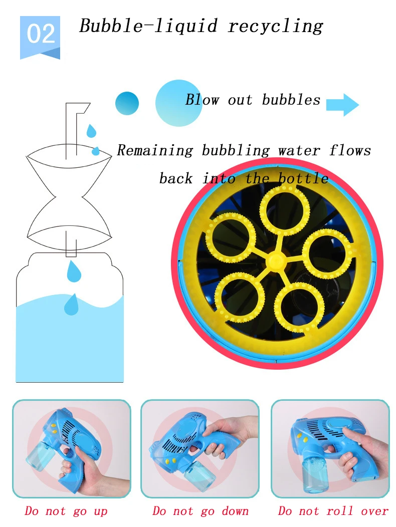 Electricity Bubble Machine Five Rings blow bubbles Colorful children outdoors automatic Toys