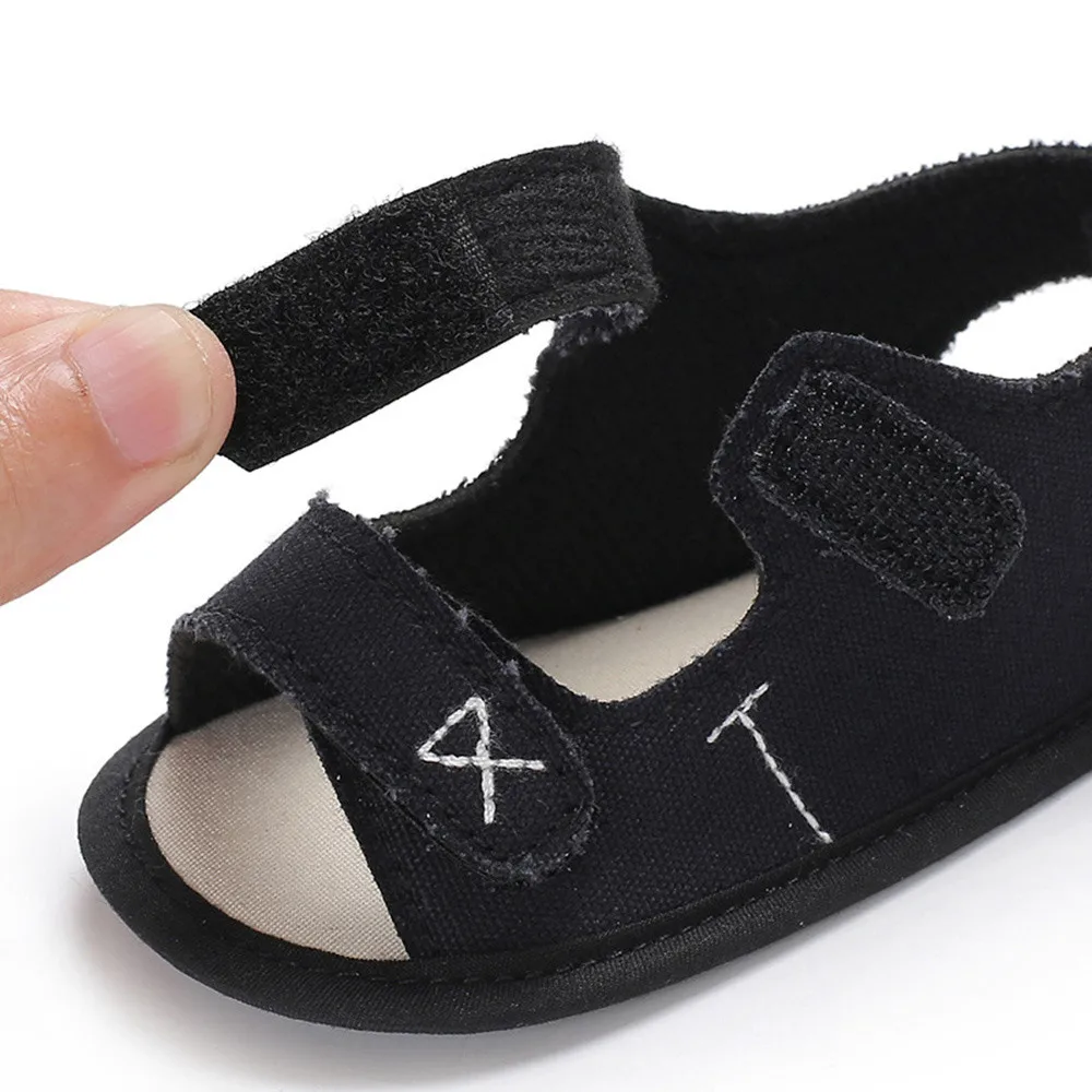 Летние парусиновые детские сандалии с вышивкой и нескользящей подошвой г. Нескользящая обувь с вышивкой на мягкой подошве для мальчиков и девочек# YL1