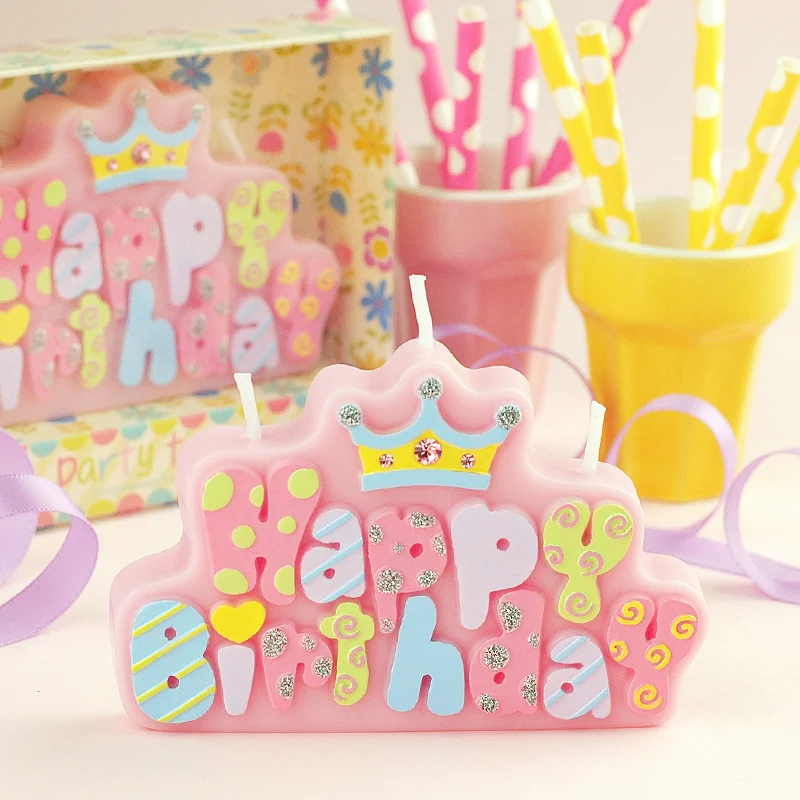 2016 New Birthday Party Candel Happy Birthday Smokeless Candles Children Gift