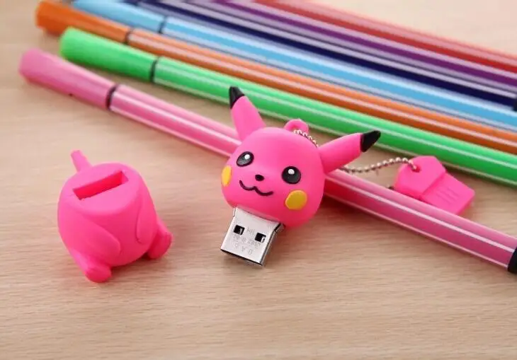  lovely pendrive cartoon animal cute Pokemon Pikachu USB Flash Drives thumb pen drive 4GB 8GB 16GB 32GB 64GB gift free shipping