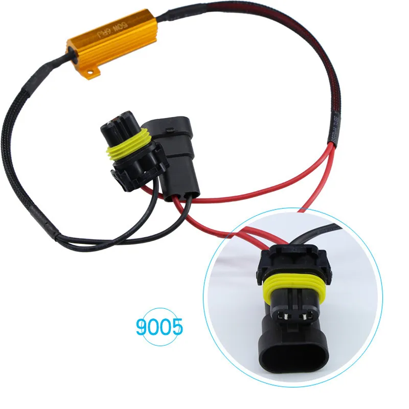 

2X Error Free Canbus 9005 HB3 9006 HB4 50W 6Ohm Car LED Headlight DRL Fog Light Load Resistor Wiring Canceller Decoder