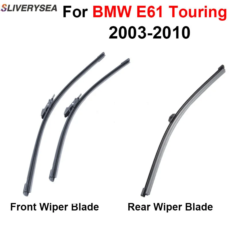 

Silicone Rubber Front And Rear Windshield Windscreen Wiper Blade For BMW E61 Touring 2002-2010 Window Car Accessories Wipers