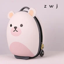 18 дюймов мультфильм Медведь Детский Чемодан детский Багаж EVA мультфильм дорожная сумка с колесиками Корея ребенок прокатки багаж