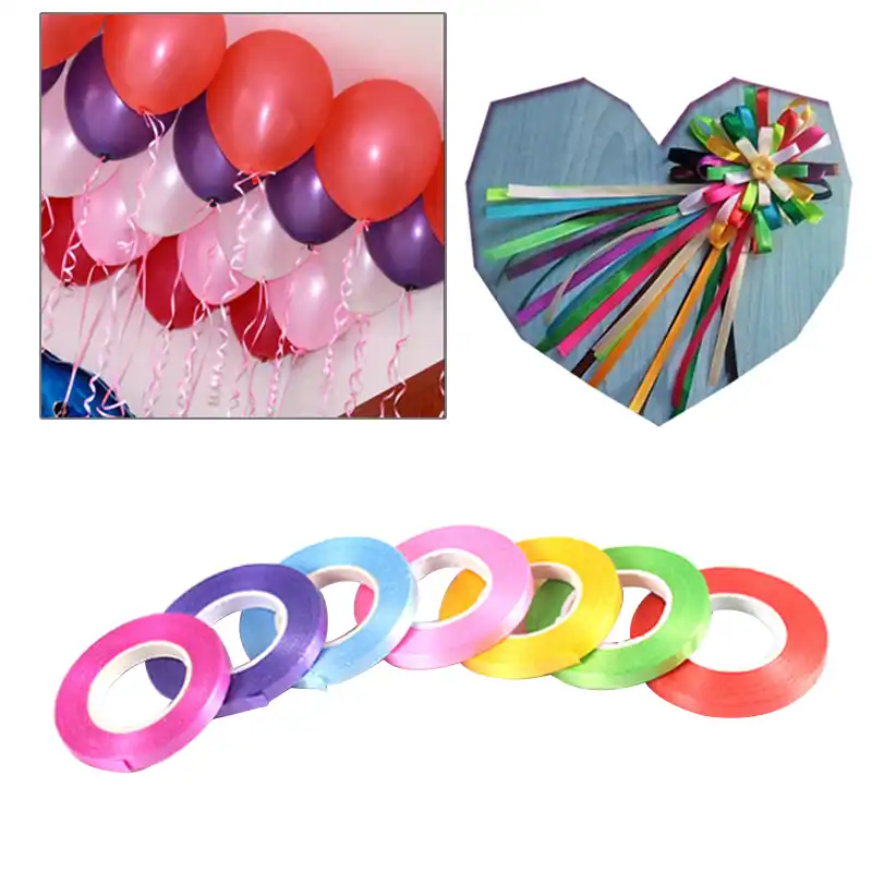 1 Roll 10M Balloon Ribbon Roll Foil Latex Balloons Decoration Wedding Decoration Gift Box Decor Birthday Festival Party Supplies