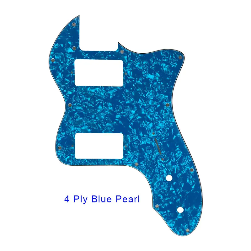 Запчасти для гитары Pleroo-для классической серии '72 Telecaster Tele Thinline Guitar pickguard Scartch Plate с пикапами хамбакера PAF - Цвет: 4Ply Blue Pearl