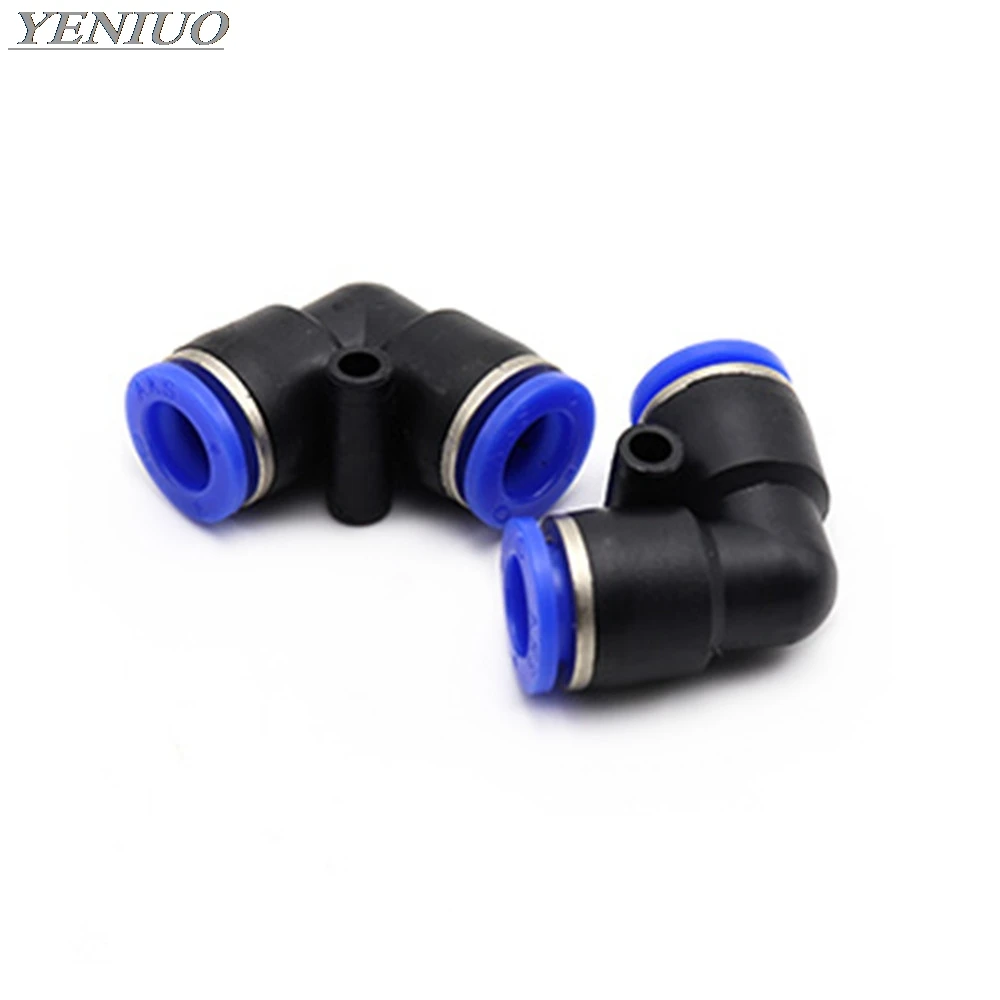 

PV" L Shaped Elbow 4mm-16mm OD Hose Tube One Touch Push in Air Pneumatic Connector Fittings Plastic Gas Quick Fitting