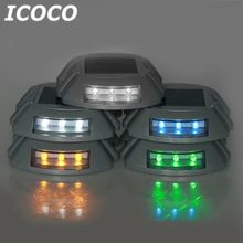 ICOCO водонепроницаемый Солнечный дорожный Стад литой алюминиевый свет светофора светодиодный солнечный привод лампа уличная Солнечная лампа Прямая поставка