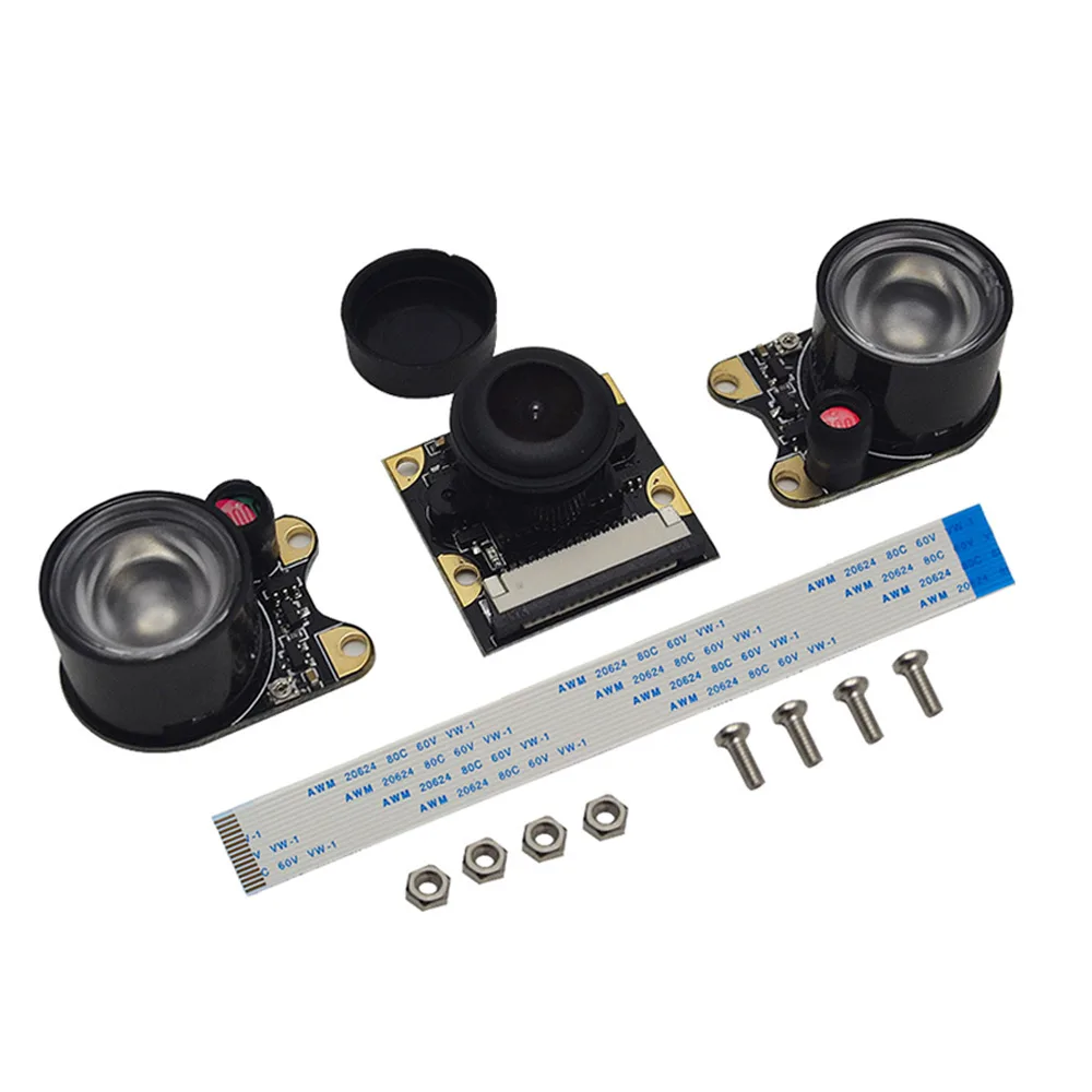 

Raspberry Pi Night Vision Fisheye Camera 5MP OV5647 130 Degree Focal Adjustable Camera for Raspberry Pi 3 , pi 3b plug
