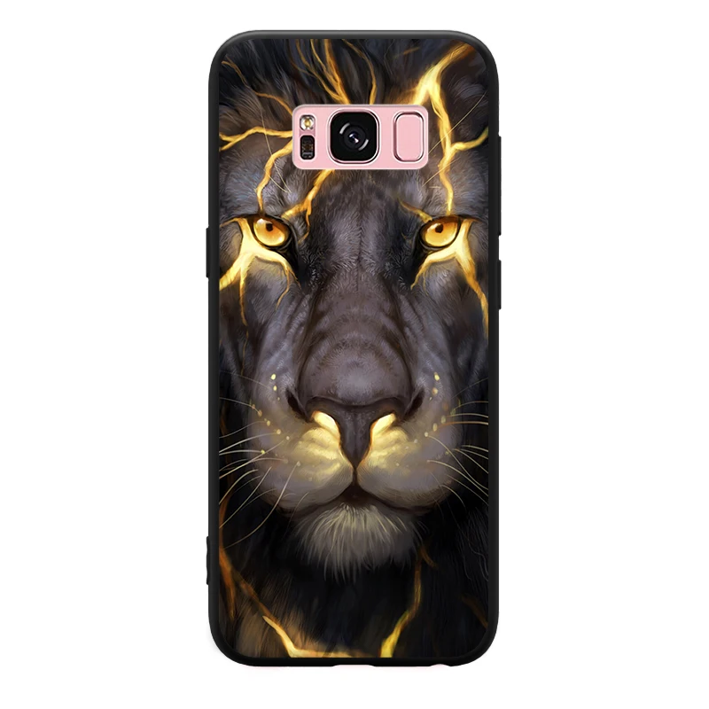 Забавный Король свирепого леса Лев шаблон для Samsung Galaxy A3 A5 A8 J3 J5 J7 жесткий чехол для телефона