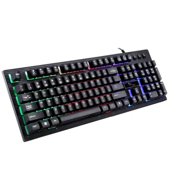 

Elisona 104 Keys USB Wired Colorful RGB Backlight Gaming Keyboard Keypad Key Board for Computer PC Desktop Laptop LOL DOTA Gamer