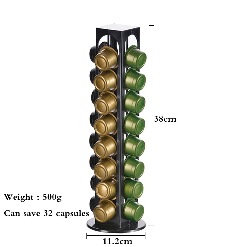 Металлическая подставка для кофе из нержавеющей стали органайзер для капсул практичный держатель для кофейных капсул ящик для хранения 40 шт Nespresso Capsu