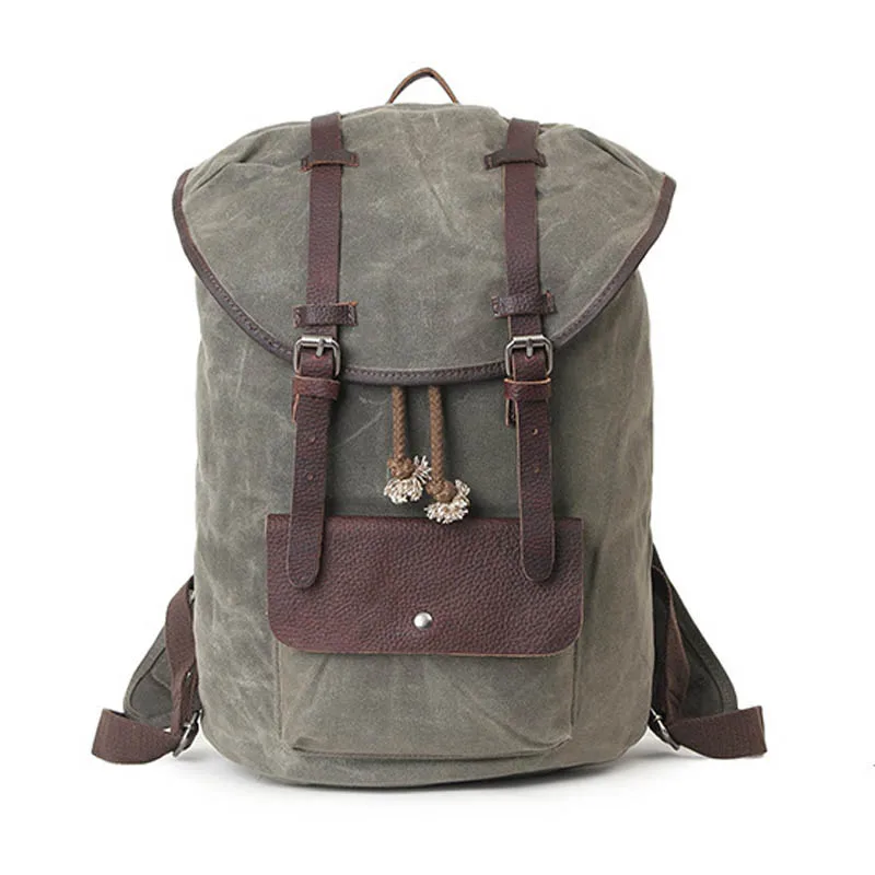 

YISHEN Unisex Retro Fashion Backpack Multifunctional Waterproof Male Backpacks Canvas Simple Women Men Travel Back Pack MS2036