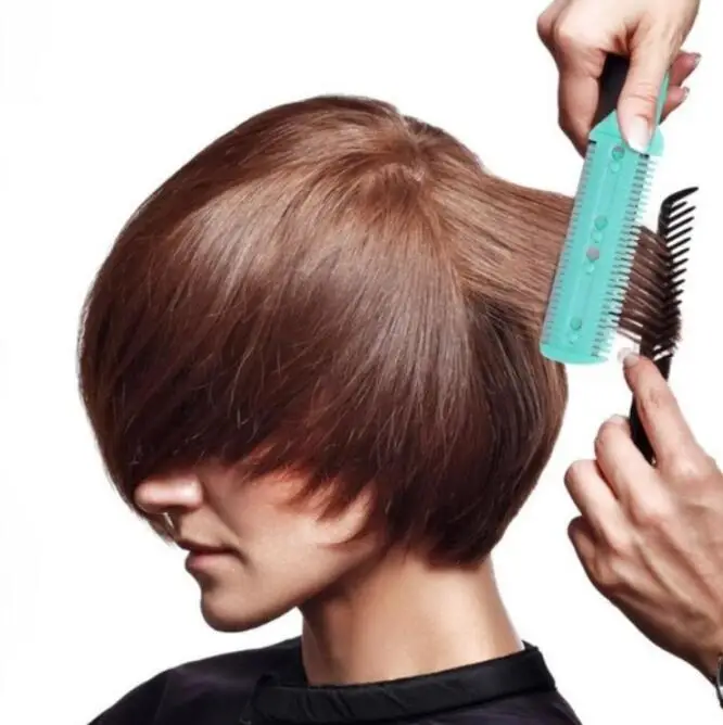 

Multifunction Hair Cutter Razor Blade Comb Thining Trimmer Clipper Hairdressing Style Tool Edge Control Hair Combs with Blade