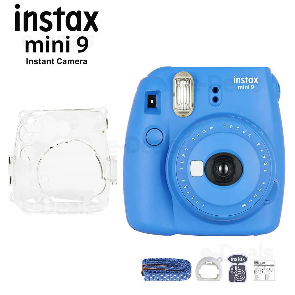 Fujifilm Instax Mini 9 мгновенная пленка камера кобальтовый синий + качественный мягкий