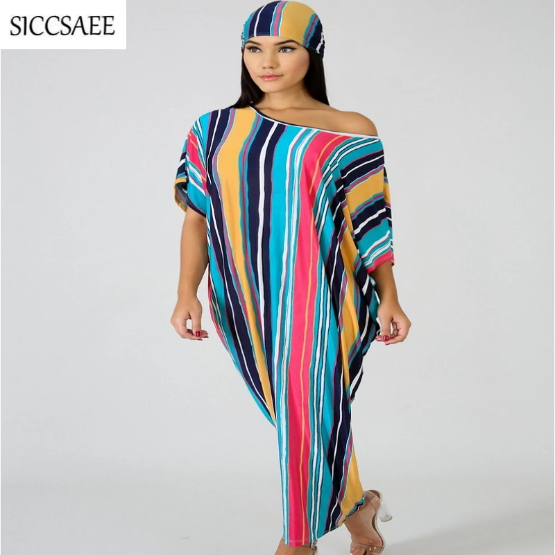 maxi dress with matching head scarf