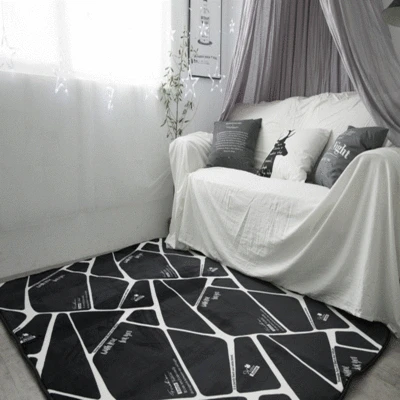 Черный и белый коврик для пикника на открытом воздухе/детский коврик для ползания/игровой коврик/Коврик для йоги, ковры для спальни для гостиной, домашние утолщенные коврики - Цвет: 29