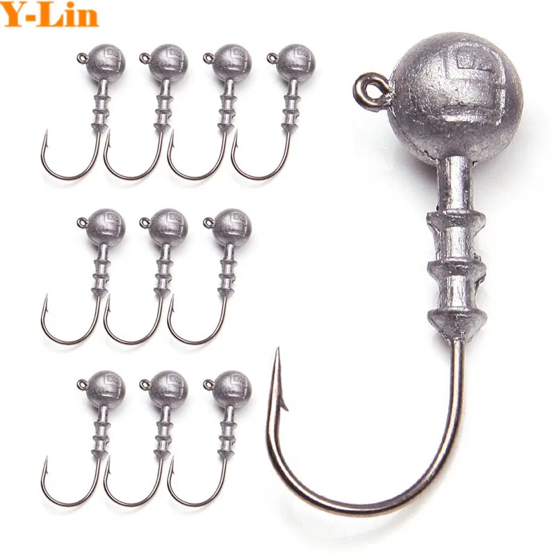 3 Pcs fishing Jig Round Heads weight Tackle sinker leader fishing